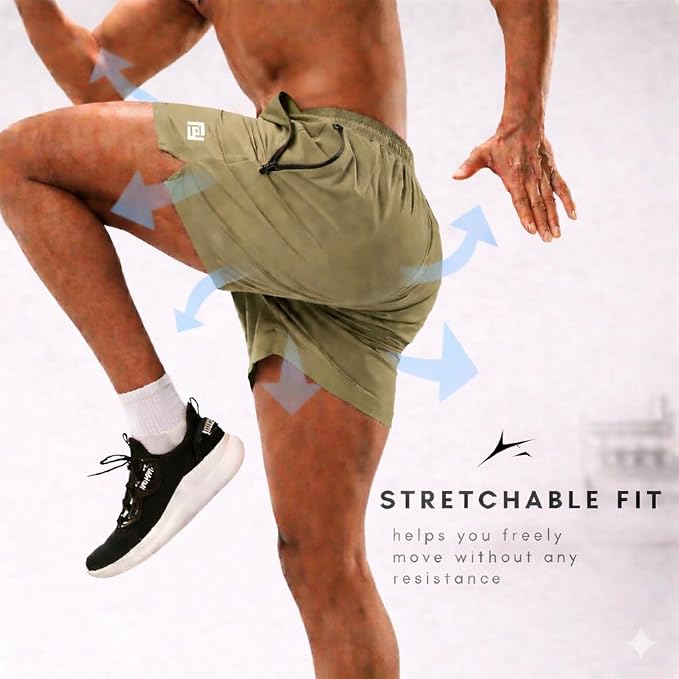Men’s Sports Shorts, Quick Dry Gym & Running Shorts, Lightweight Athletic Shorts - Image 3